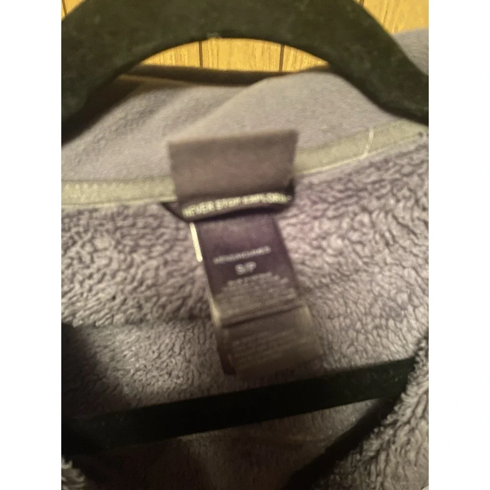 The North Face Men's Small Fleece Jacket Gray Blue Full Zip Outdoor Hiking